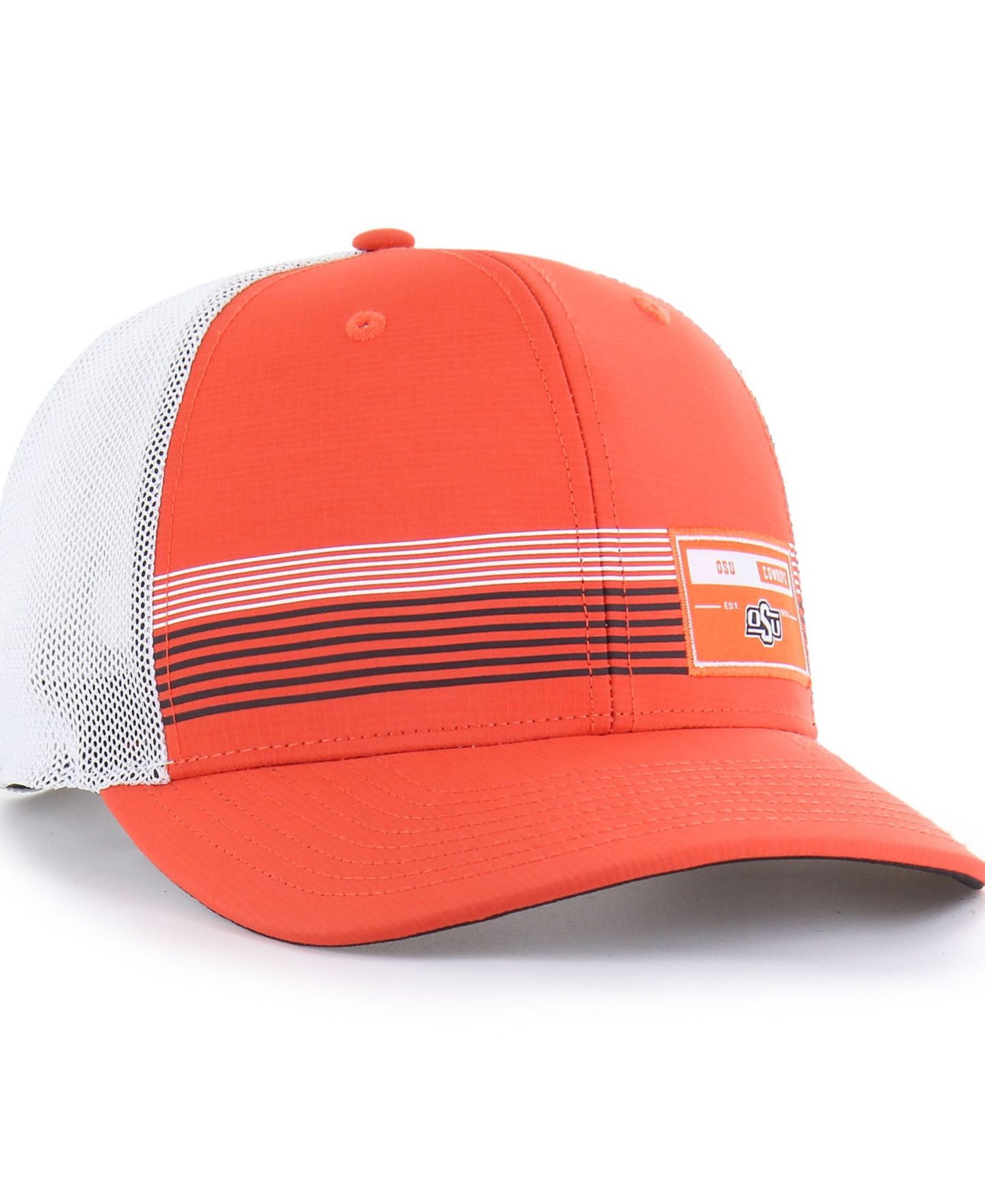 Мужская кепка '47 Brand Orange Oklahoma State Cowboys Rangefinder Brrr Trucker Adjustable Hat — фото 3