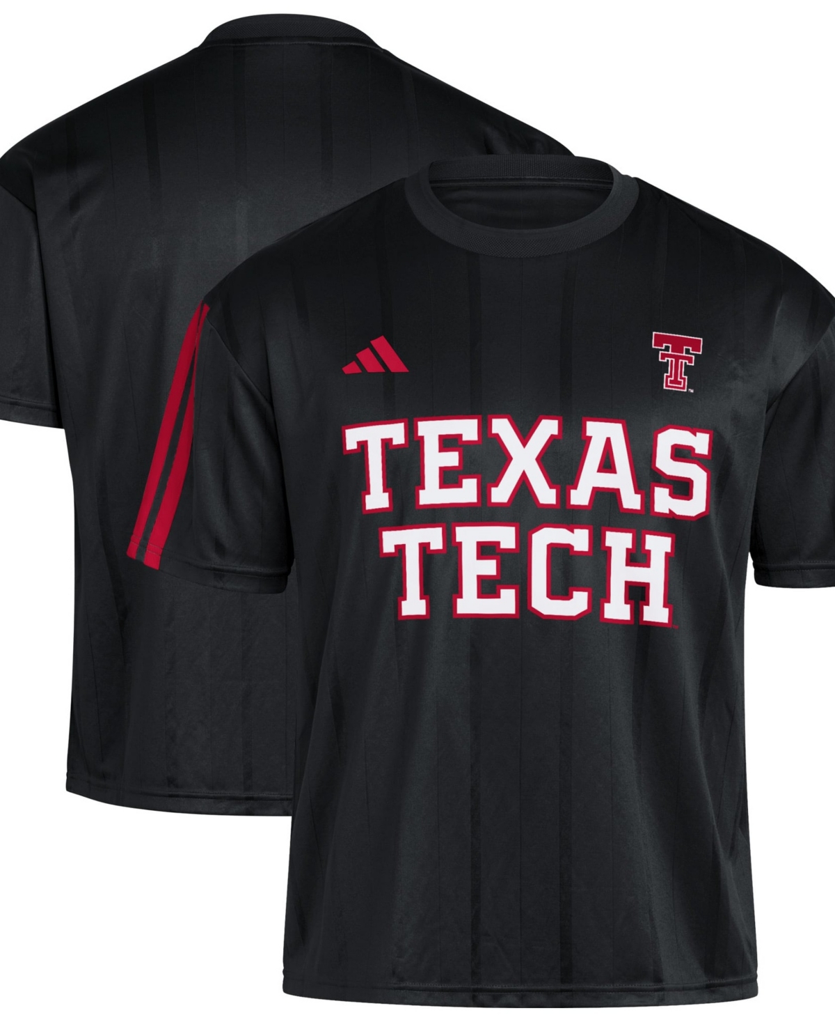 adidas Men's Black Texas Tech Red Raiders Soccer Fashion Jersey - Black