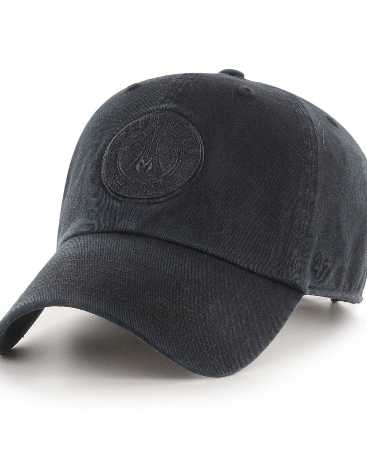 '47 Brand Men's Milwaukee Bucks Black on Black Clean Up Adjustable Hat - Black