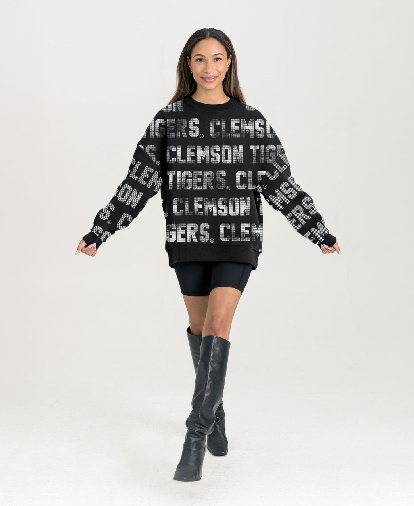 Женская толстовка Gameday Couture Black Clemson Tigers Hype Era — фото 4
