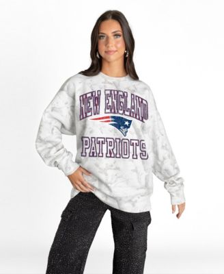 Women's Arctic Camo New England Patriots Whiteout Oversized Premium Fleece Sweatshirt