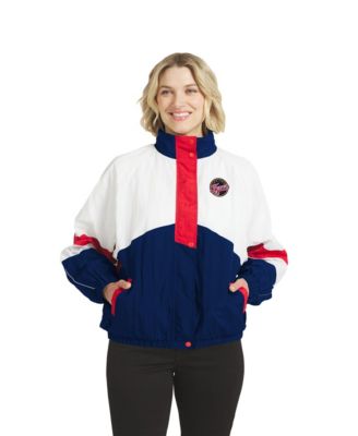 Women's White/Blue Indiana Fever Full-Zip Windbreaker Jacket