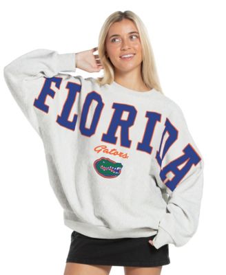 Women's Heather Gray Florida Gators Flannigan Oversized Fleece Sweatshirt