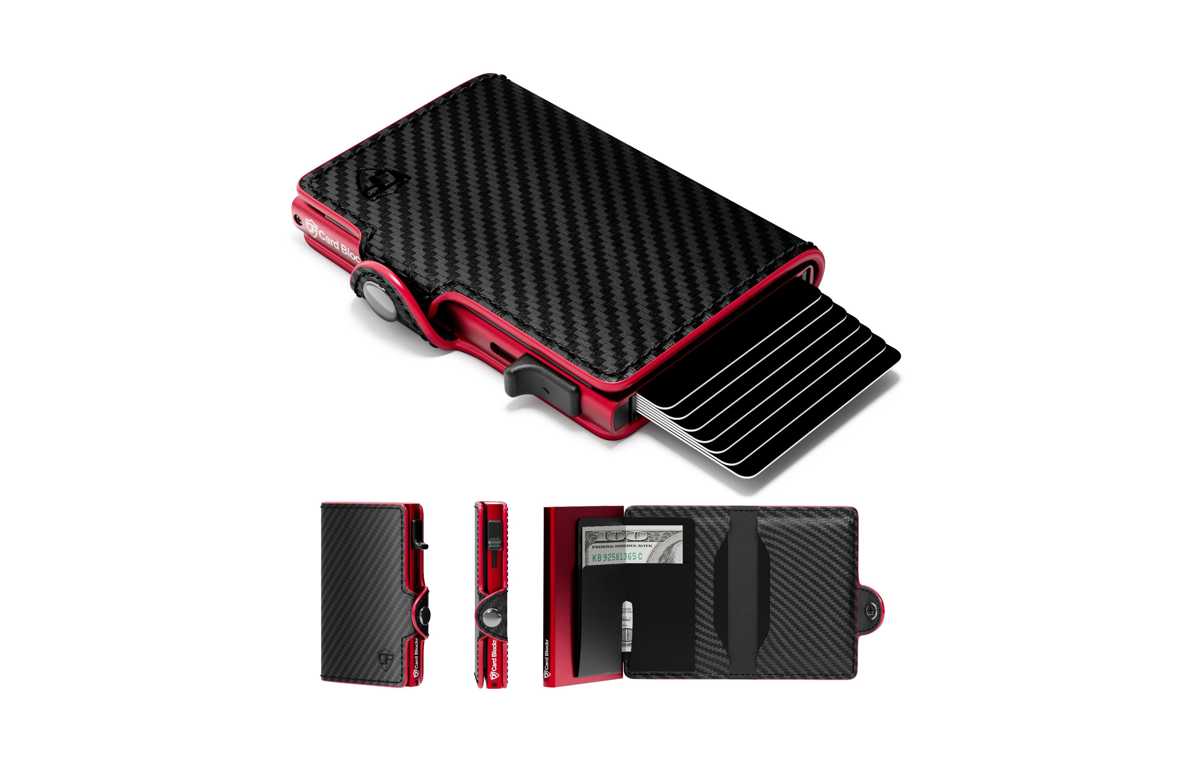 Conceal Plus Men's Card Blocr Rfid Blocking Card Holder Pop Up Wallet for Men - Minimalist Front Pocket Wallet with Internal Cash Id Storage