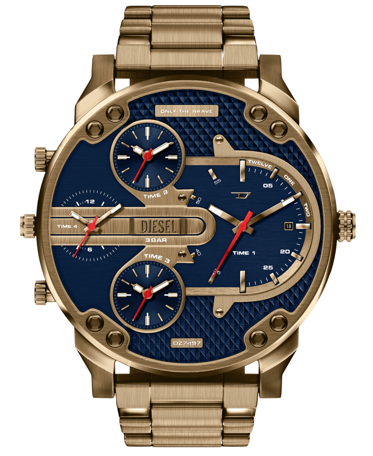 Diesel Men's Quartz Chronograph Date Gold-Tone Slim Stainless Steel Bracelet Watch 54mm - Gold-Tone