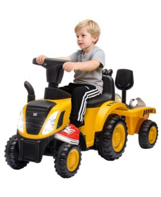 Licensed Caterpillar Kids Ride-On Tractor with Shovel, Trailer and Music, 18-36 Months