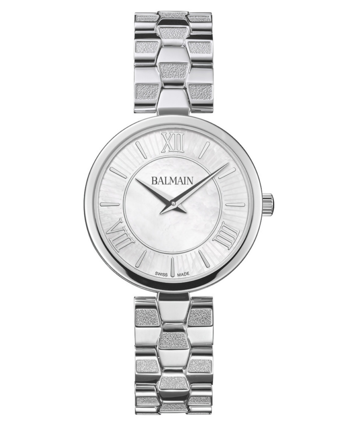 Balmain Women's Swiss Quartz Sedirea Imitation Pearl Dial Silver-Tone Stainless Steel Bracelet Watch 31mm - Silver