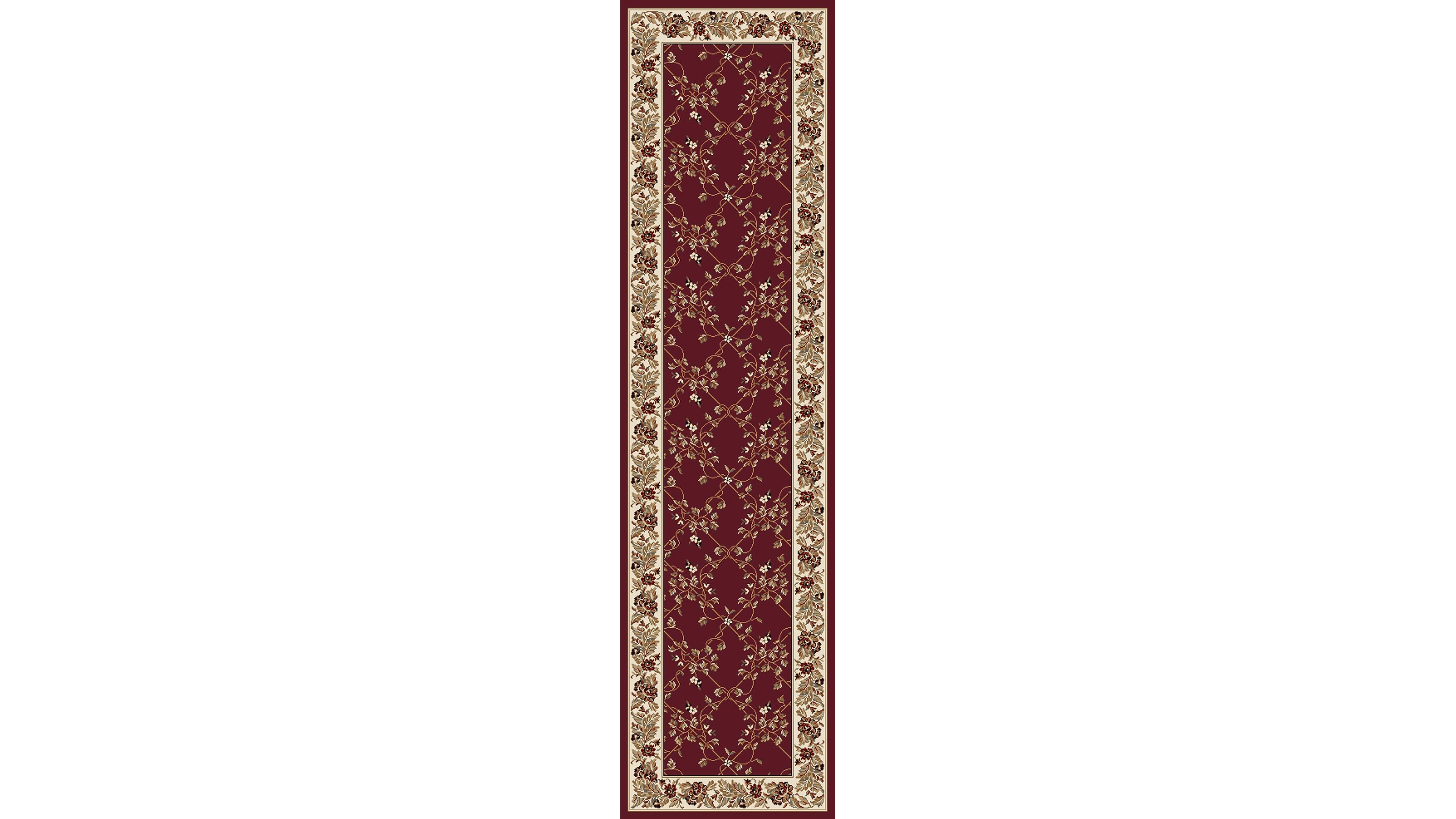 Closeout! Km Home 1427/1733/Burgundy Navelli Red 7'9" x 11'6" Area Rug