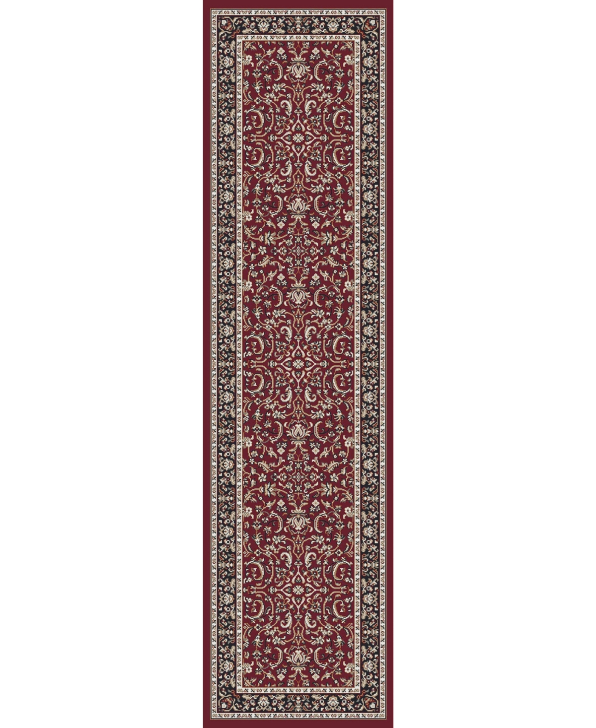 Closeout! Km Home 1318/1533/Burgundy Navelli Red 2'2" x 8' Runner Rug