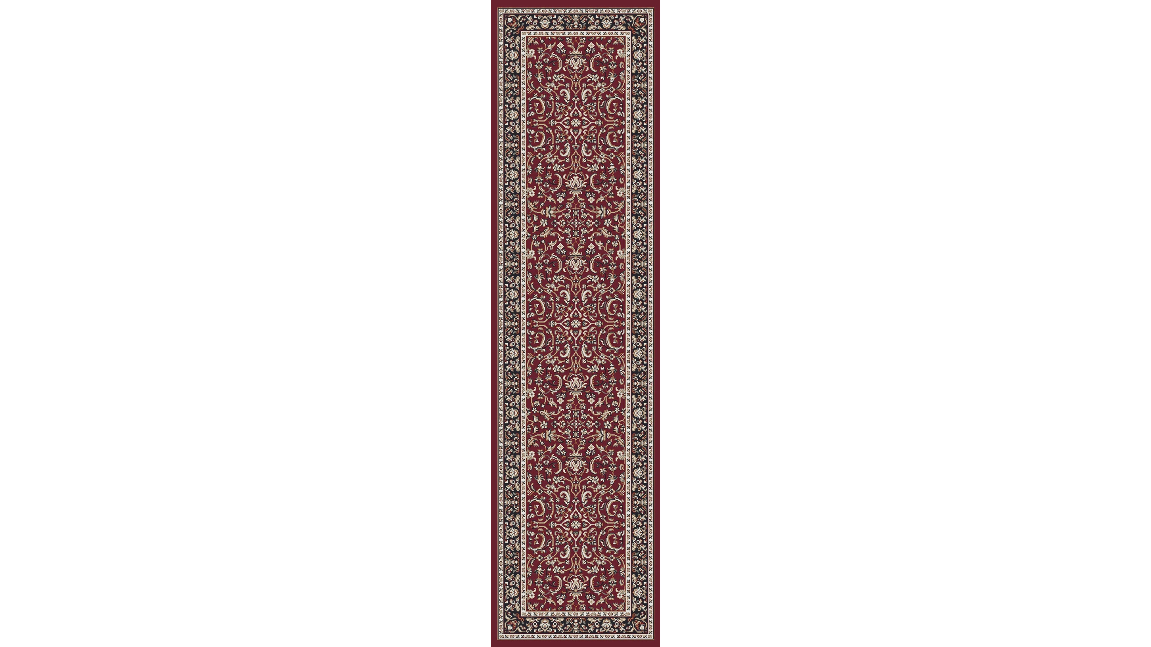 Closeout! Km Home 1318/1533/Burgundy Navelli Red 2'2" x 8' Runner Rug