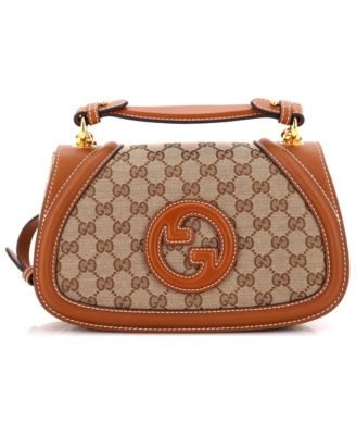Medium Blondie NM Top Handle Bag GG Canvas with Leather