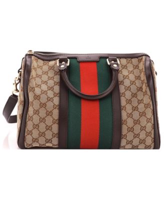 Medium Vintage Web Boston Bag GG Canvas