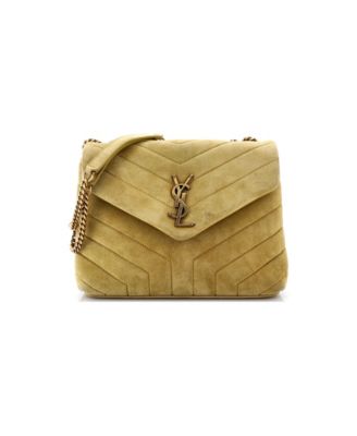 Small Loulou Shoulder Bag Matelasse Chevron Suede