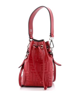 Mini Mon Tresor Bucket Bag Zucca Embossed Leather