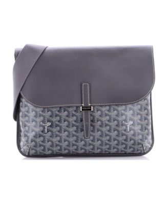 Coursier Messenger Bag Coated Canvas and Leather