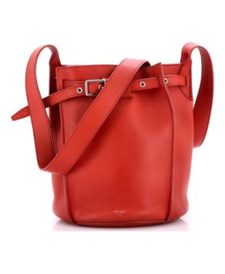 Long Strap Big Bag Bucket Leather