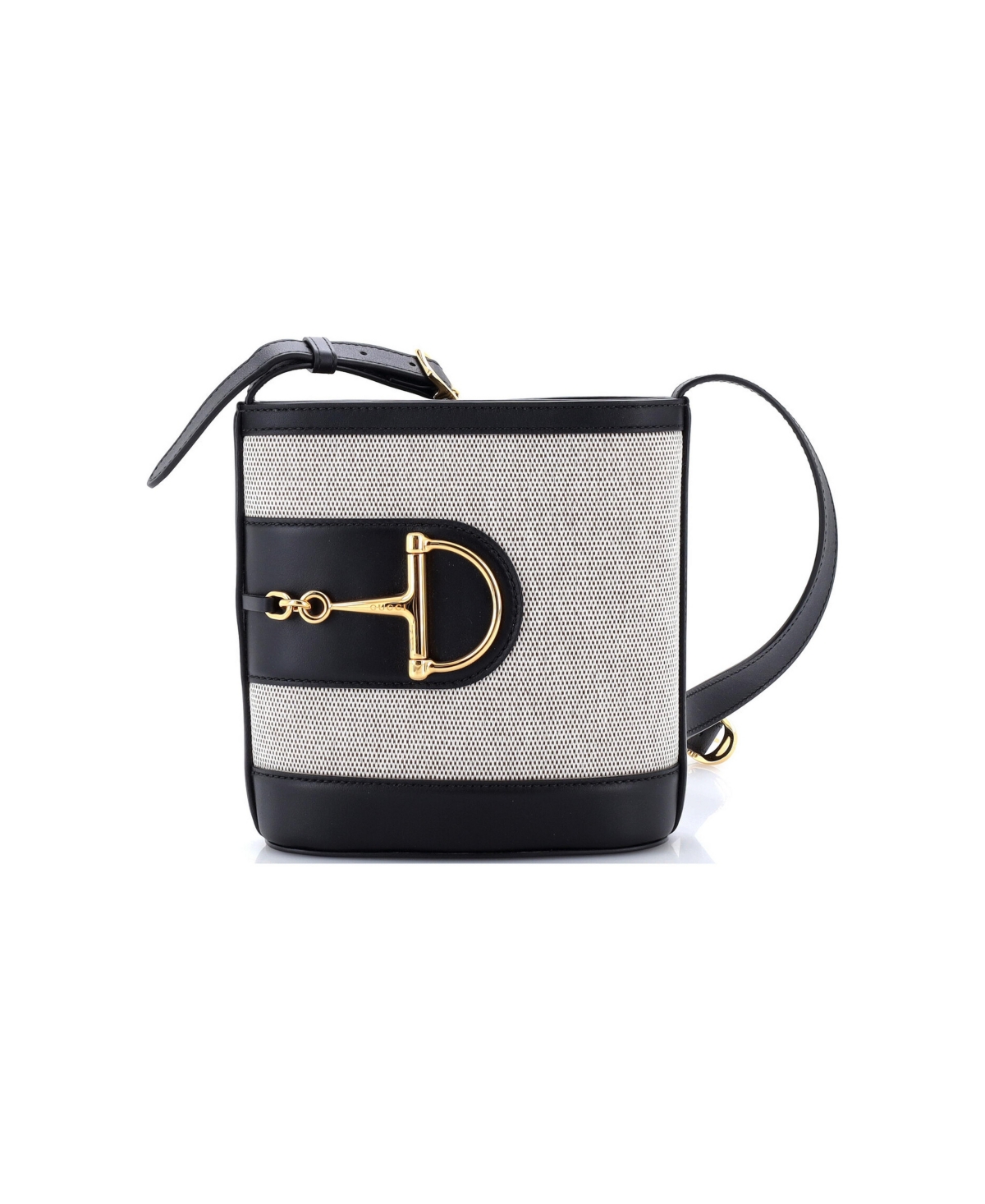 Pre-Owned Gucci Small 73 Bucket Bag Canvas and Leather - Black