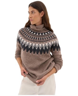 Women's Meryl Fairisle Roll Neck Jumper