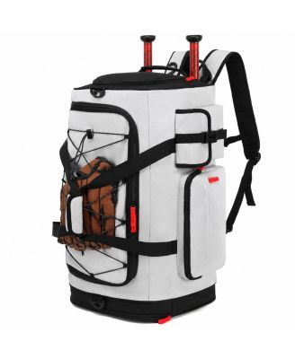 65L Sports Baseball Softball Duffel Backpack with Bat Holder Shoe Compartment Gym Equipment Bag