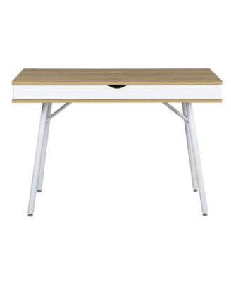 45" Wood and Steel Computer Desk