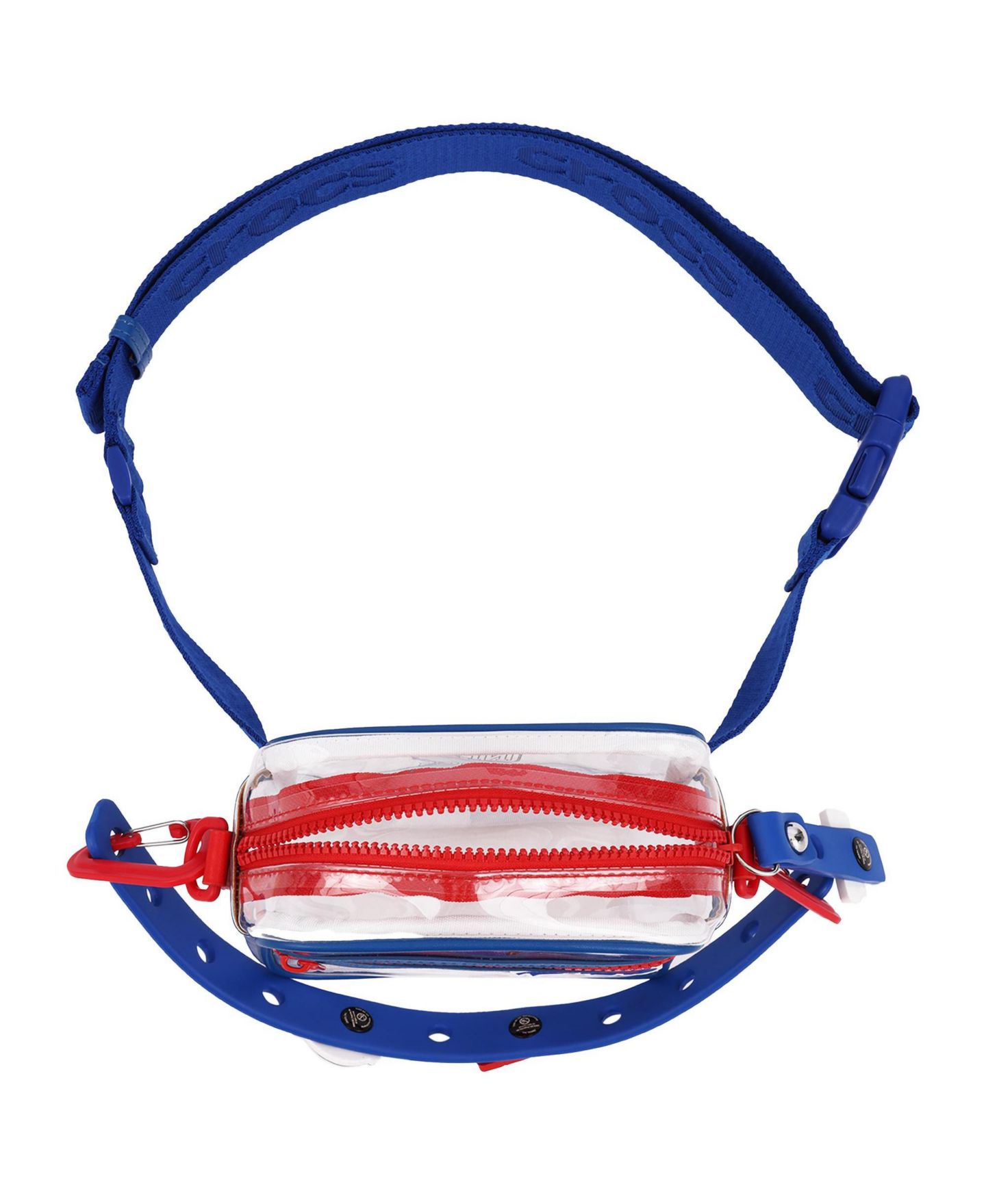 Мужская сумка Crocs Buffalo Bills Clear Stadium-Approved Crossbody, цвет: Синий / Красный — фото 2