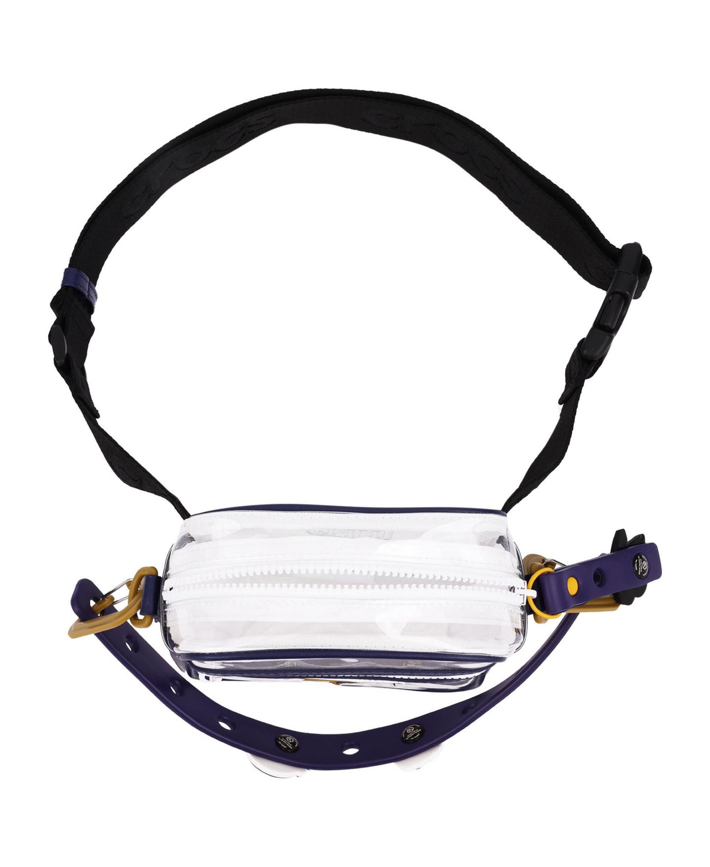 Мужская сумка Crocs Baltimore Ravens Clear Crossbody Stadium, цвет: Фиолетовый / Жёлтый — фото 2