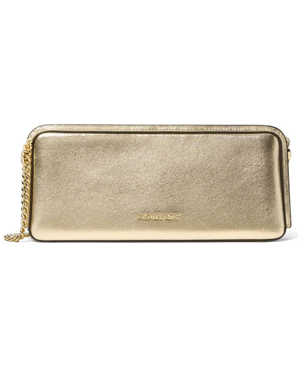 Michael Michael Kors Goldie Small East West Chain Clutch Handbag - Pale Gold