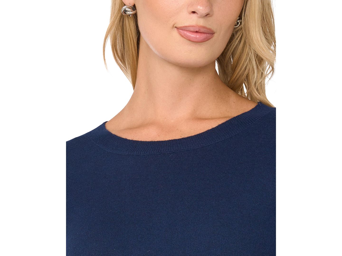 Женское платье Vince Camuto Crewneck Long-Sleeve Midi, цвет: Тёмно-синий — фото 5