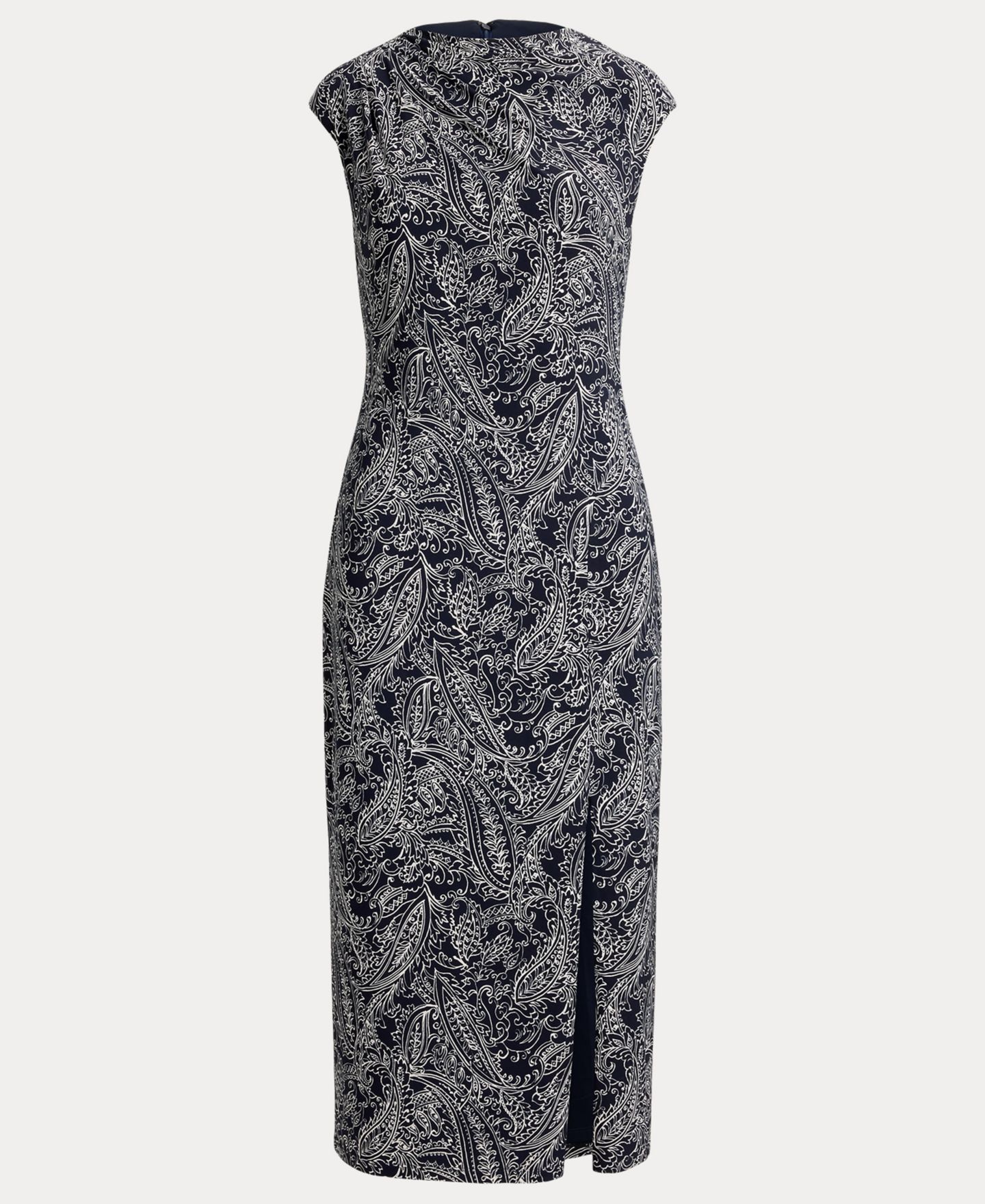 Женское платье Lauren Ralph Lauren Paisley Stretch Jersey Cap-Sleeve, цвет: Тёмно-синий / Кремовый разноцветный — фото 5