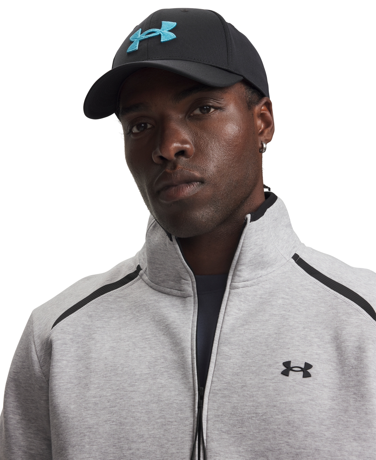 Under Armour Men's Ua Blitzing Baseball Hat - Black Fresco Blue