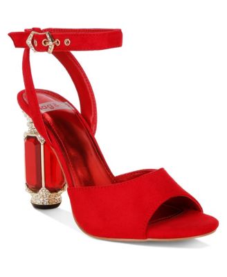 Women's Raome Embellished Faux Suede Block Heel Sandals