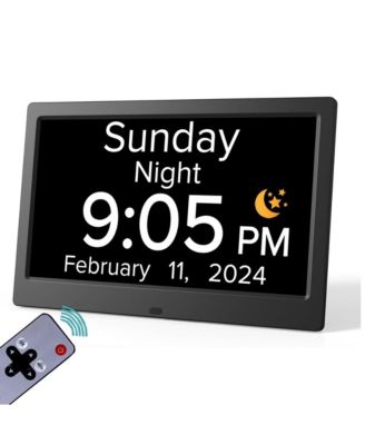 Digital Day Clock 10" Voice Announce 33 Reminders Remote Control Digital Clock