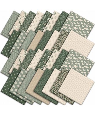 Cotton Fabric Bundles Leaf Flower Print Sewing DIY Craft Supplies