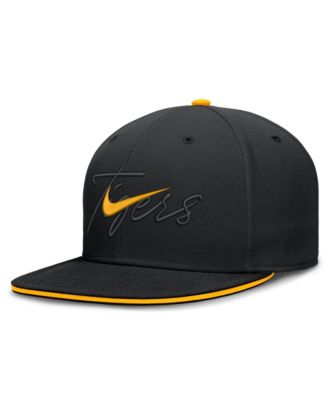 Men's Black LSU Tigers Dri-FIT Primetime Script Fitted Hat