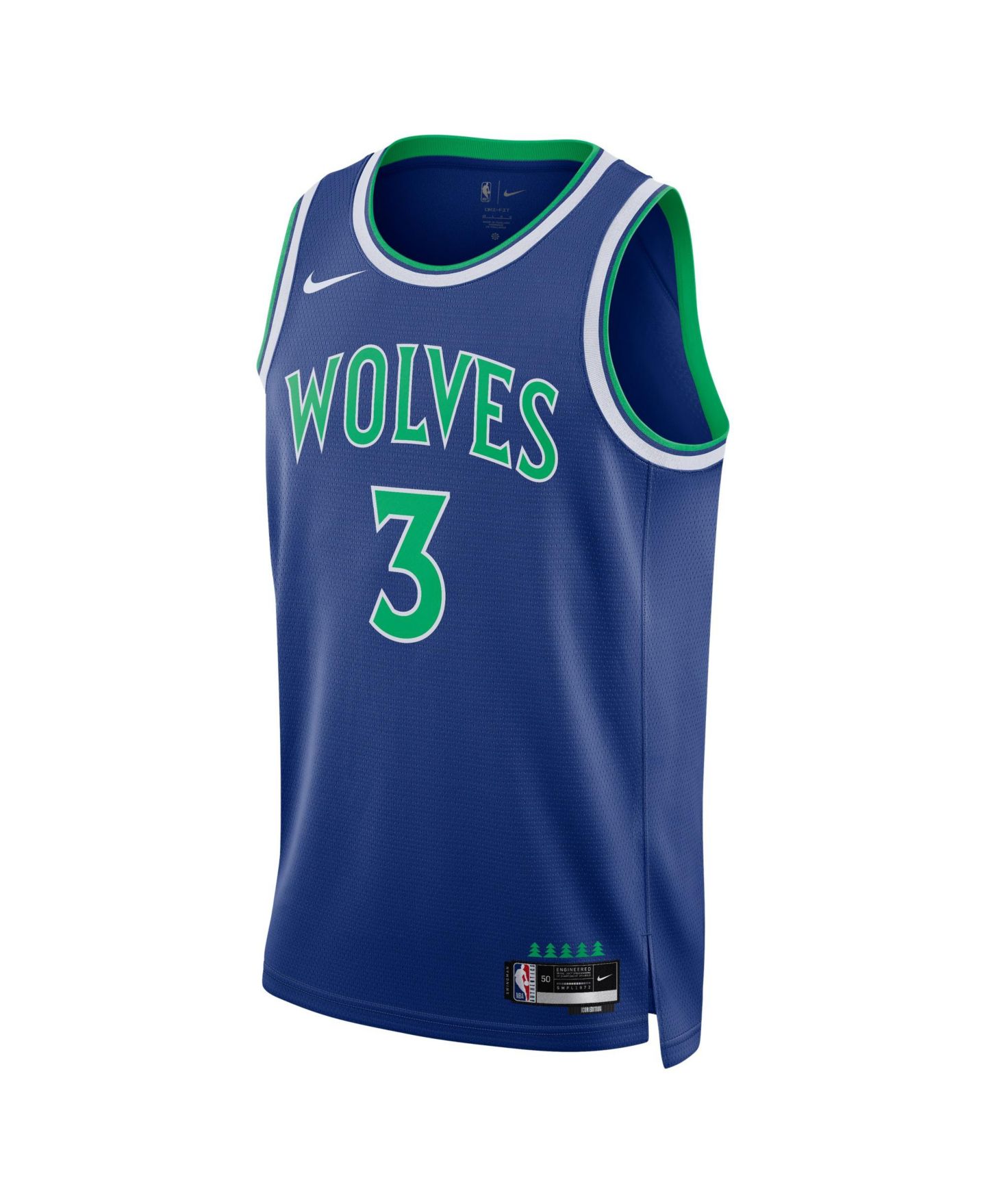 Топ Nike Jaden McDaniels Blue Minnesota Timberwolves Swingman Jersey — фото 2