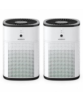 HY1800 HEPA Air Purifiers for Home 2 Pack, Bedroom & Small Room up to 108 Sq. Ft. Each, 24dB Quiet Sleep Mode, Black & White