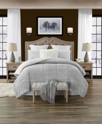 Plush Faux Fur 3-Piece Comforter Sets