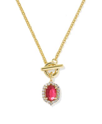 Multi-Stone Gold-Tone Daphne Toggle Necklace