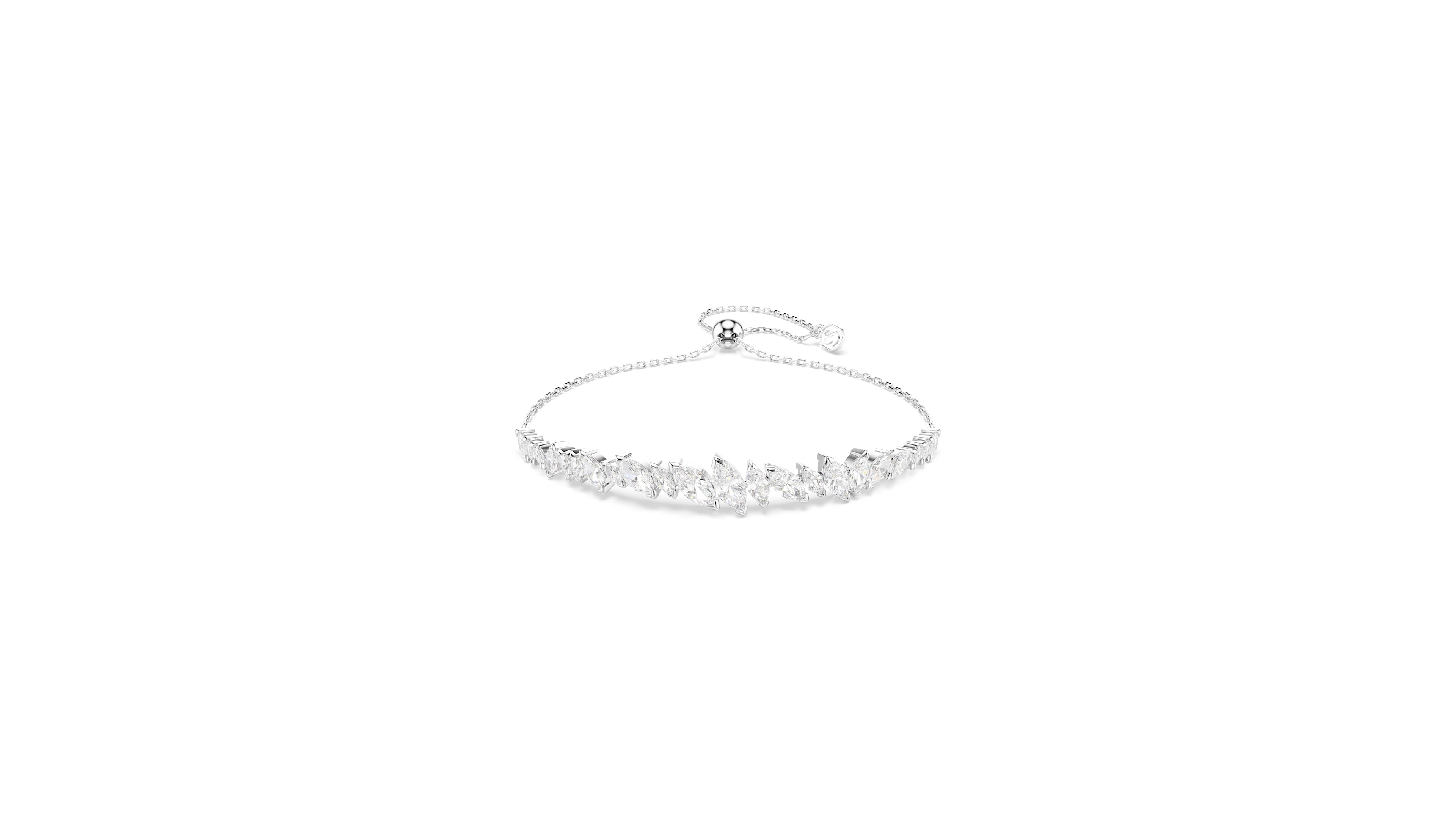 Swarovski Women's Zirconia White Marquise-Cut Adjustable Bracelet