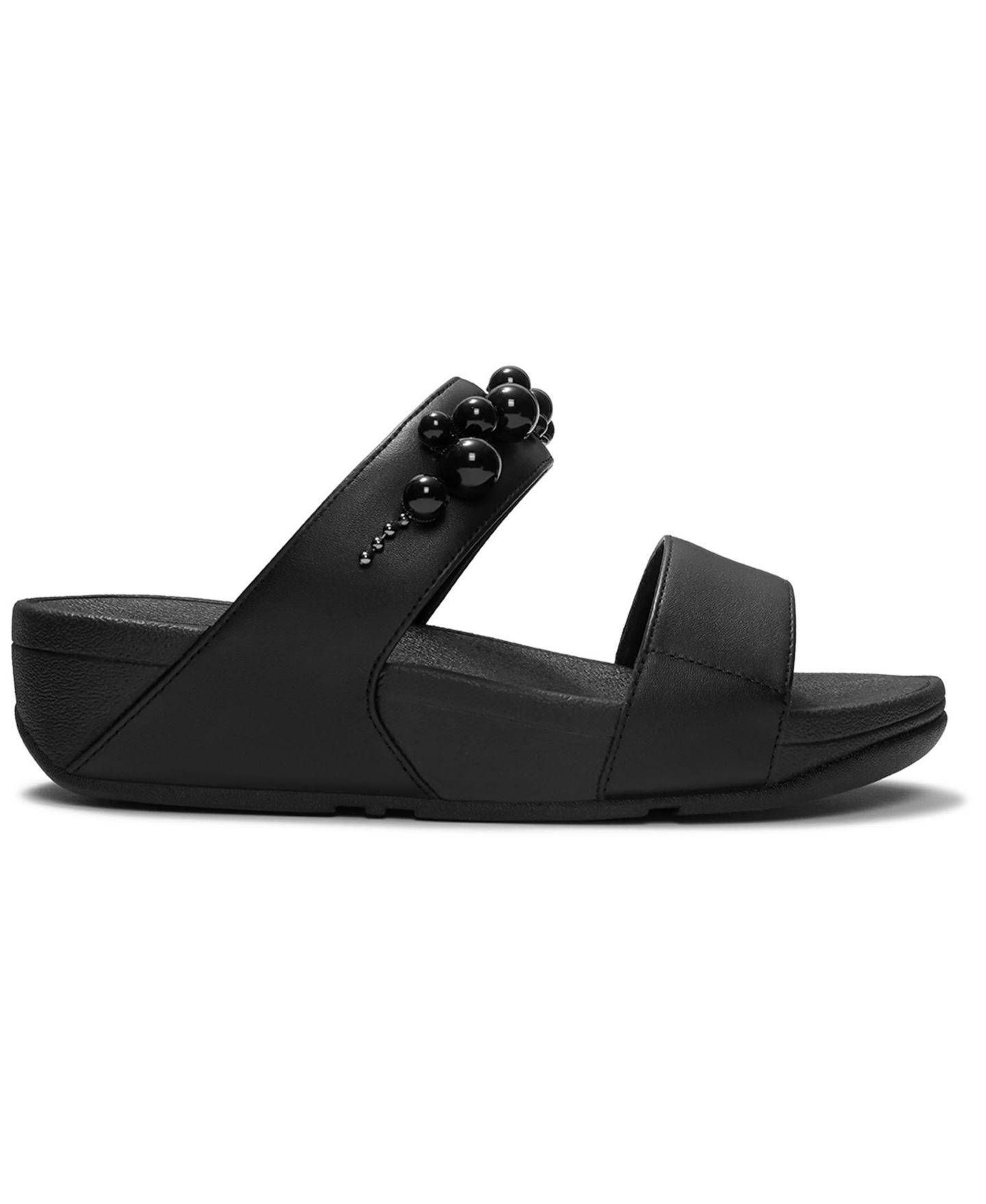 Женские сандалии FitFlop Lulu Arch Support Wedge Slide, цвет: Чёрный — фото 2