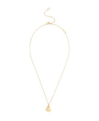 Gold-Tone Textured Heart Necklace