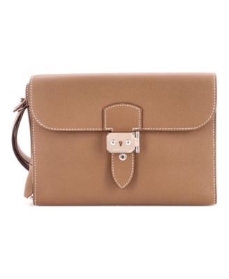 Pre-Owned HERMES 24 Sac a Depeches Wristlet Pouch Epsom