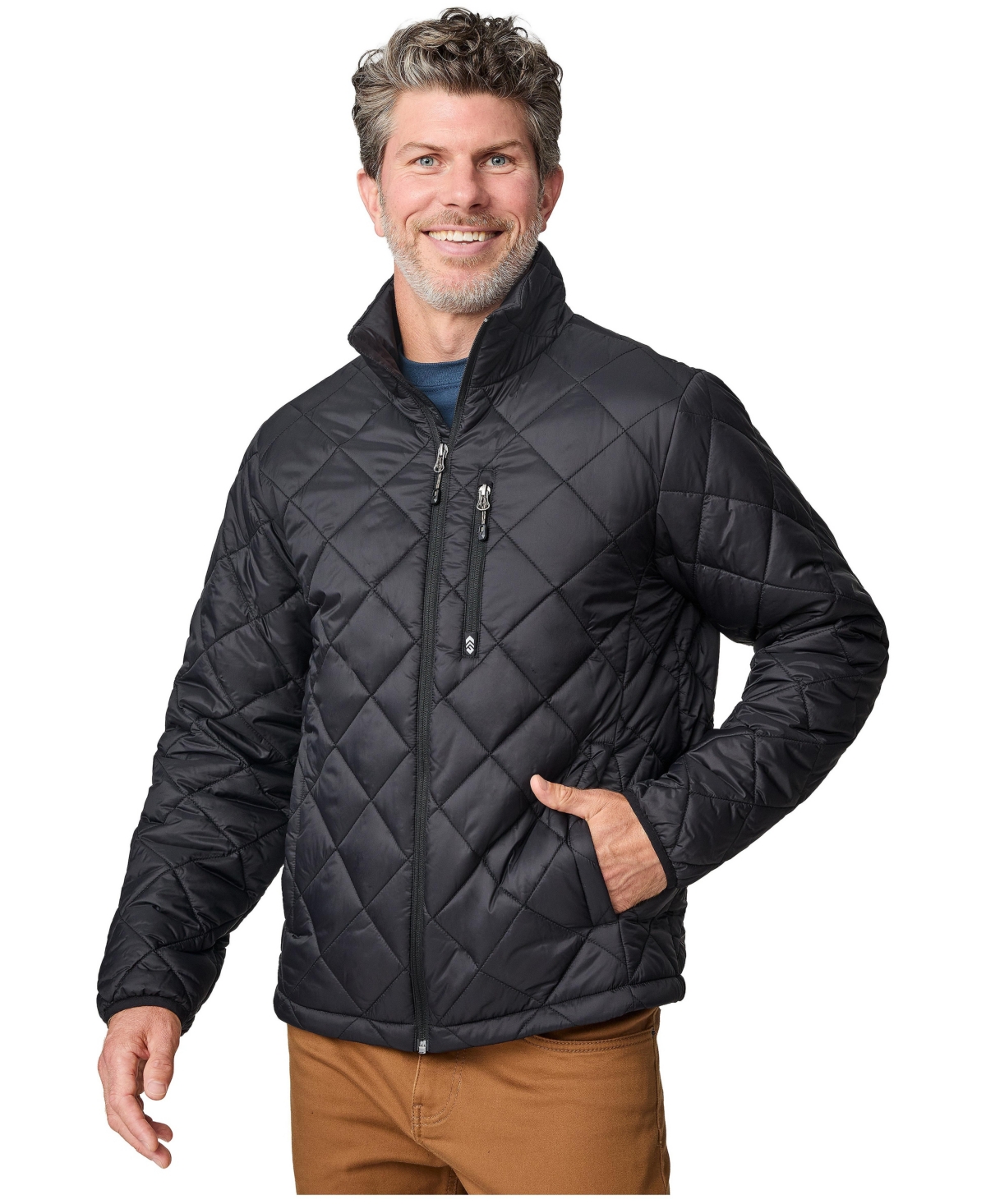 Free Country Men's Apex Quilted Puffer Jacket - Black