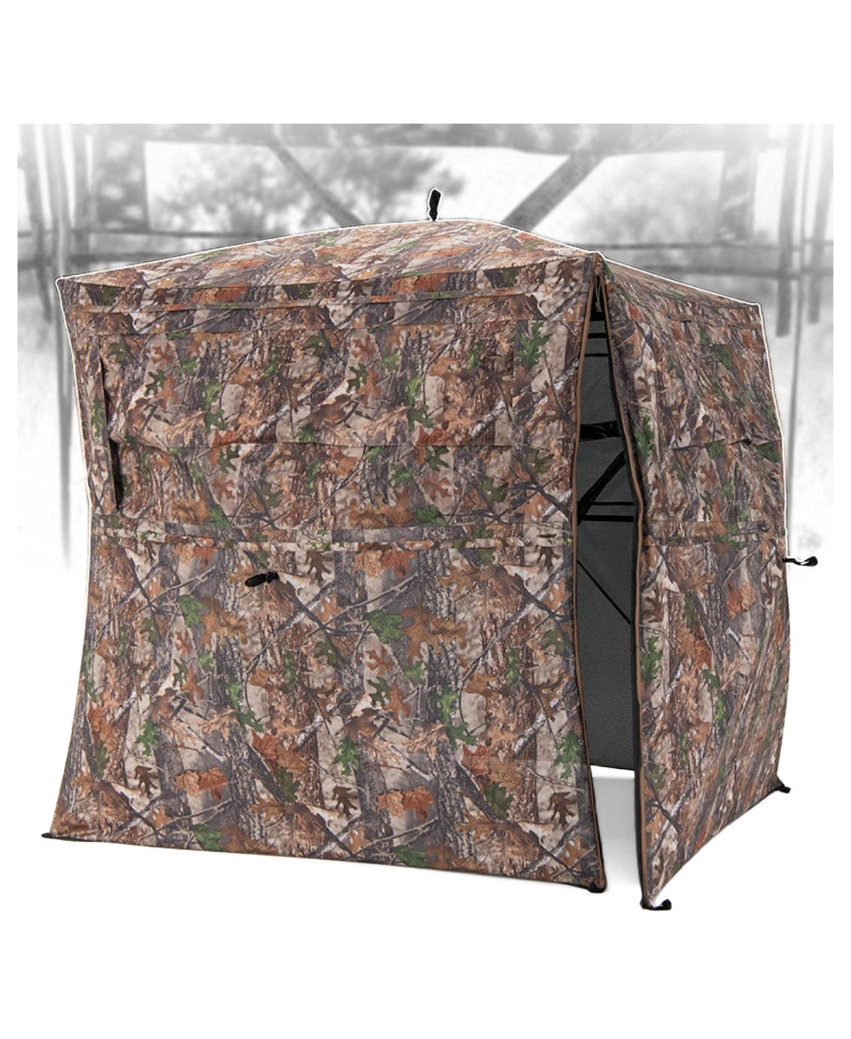 Sevorley Hunting Blind 360 Degree One-Way See-Through Ground Blind for 2-3 Person