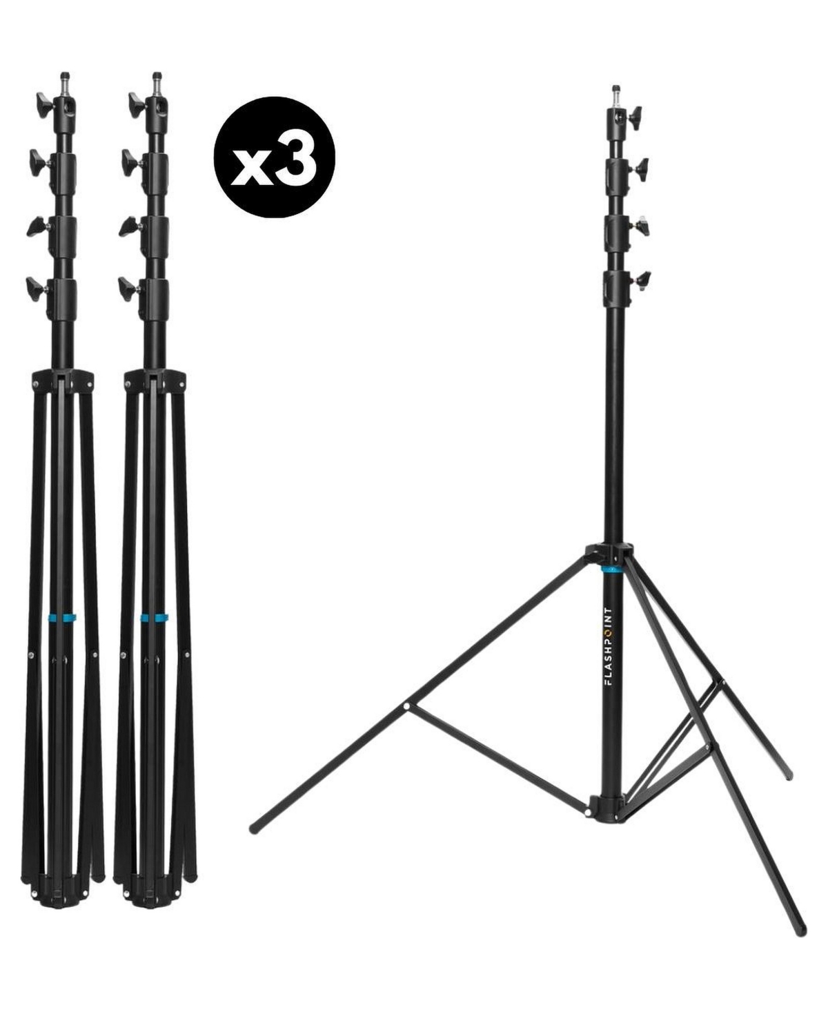 Flashpoint 13' Air-Cushion Heavy-Duty AutoStand Pro, 3-Pack - Black
