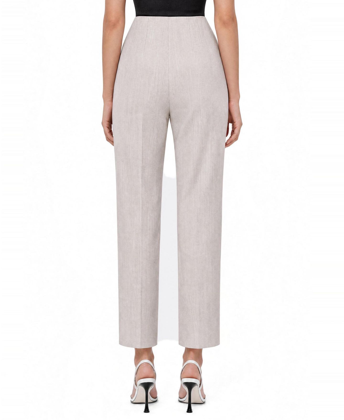 Женские брюки NOCTURNE Straight Leg Cropped, цвет: Серо-бежевый — фото 2