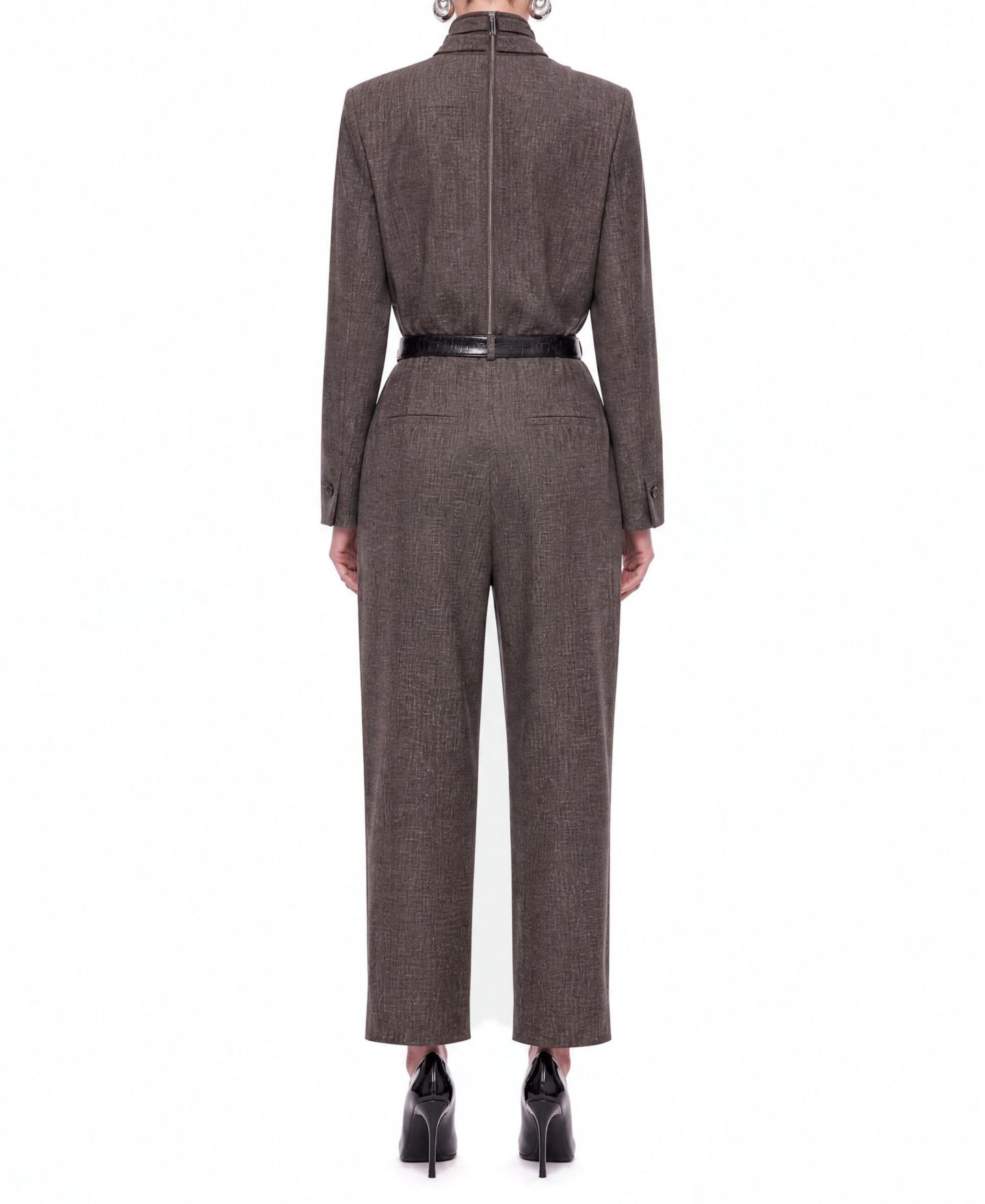 Женские брюки NOCTURNE Draped Wrap Front Wide-Leg, цвет: Коричневый — фото 6