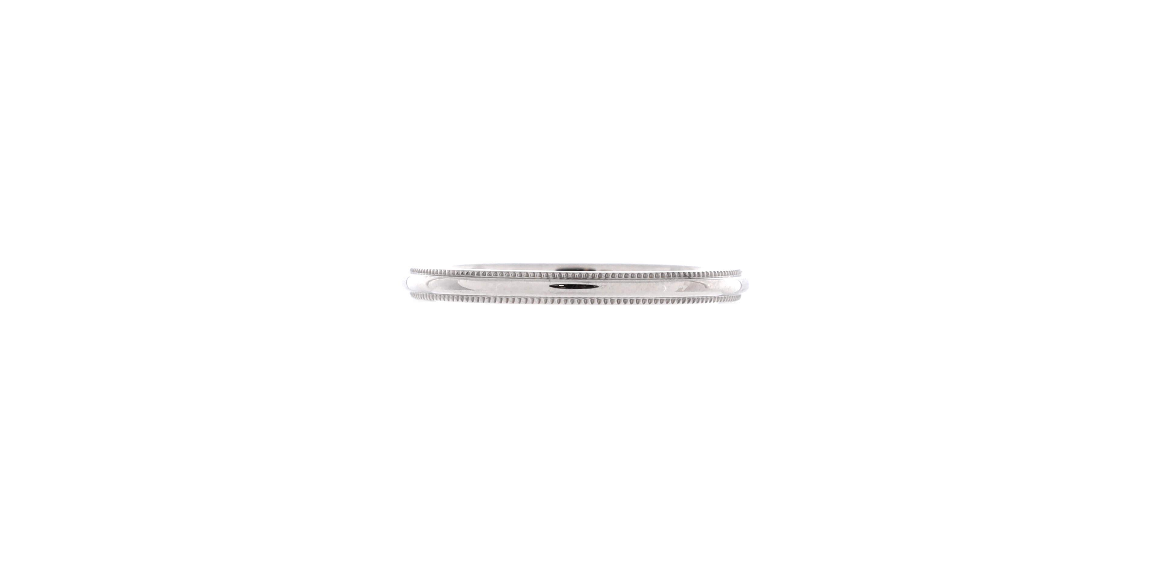 Pre-Owned Tiffany & Co Classic Milgrain Band Ring
