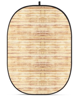 CBA-WW0001 5x6.5' Fabric Collapsible Backdrop, Wooden Wall