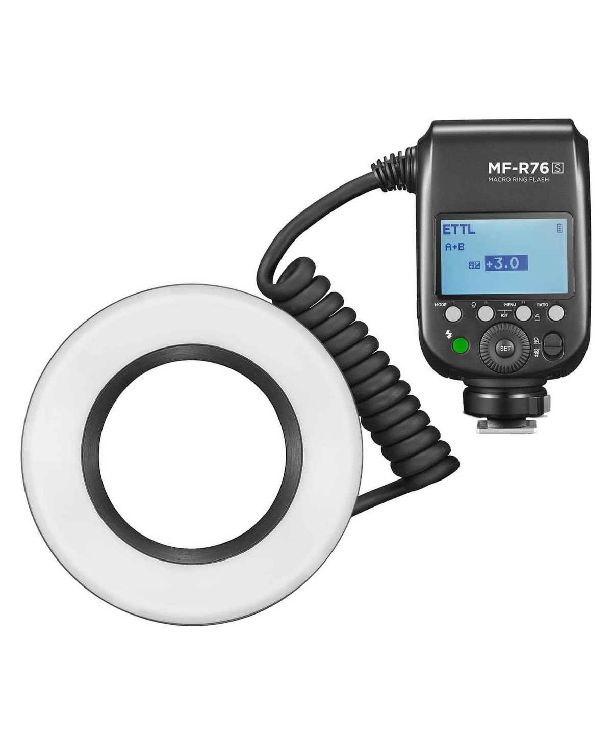 Flashpoint Mf-R76 Ttl Macro Ring Flash for Sony Camera - Black